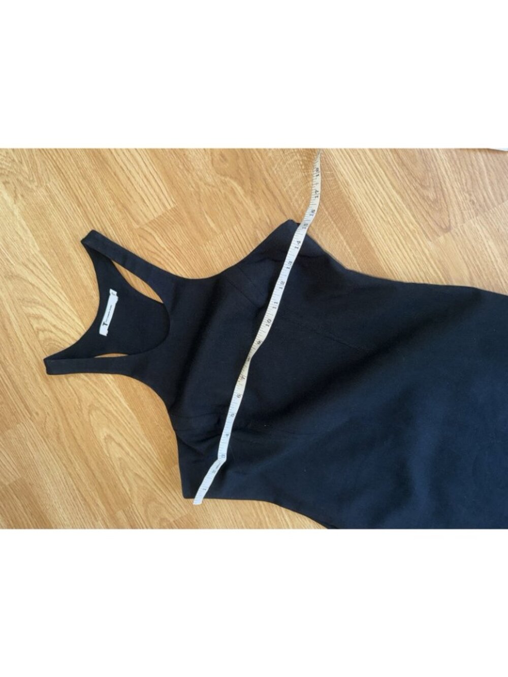 T by Alexander Wang Black Sleeveless Bodycon Dress Small Full Zip T-back 1B - Picture 11 of 13
